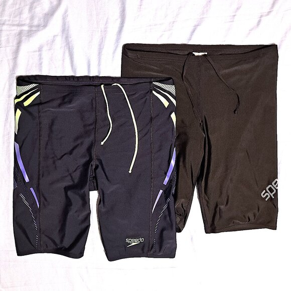 2 pair of Speedo Racing Jammer, Xtra Life Lycra Size C 34, Pro LT, Navy,  Black - Picture 1 of 12